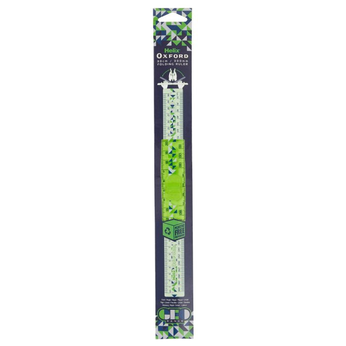 Oxford Geo Folding Ruler - Green