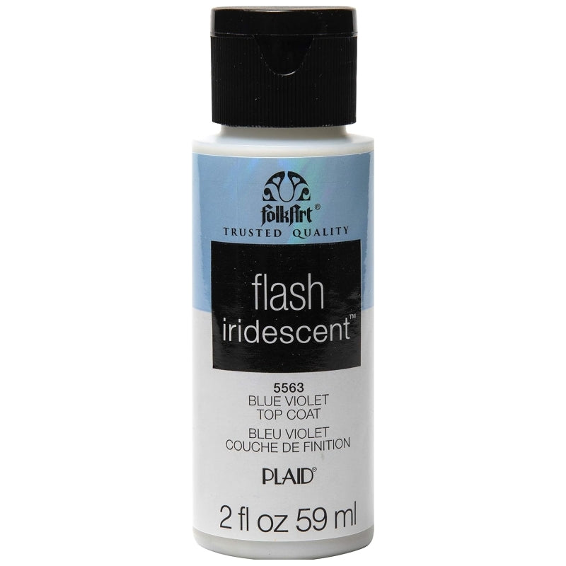 FolkArt Flash Iridescent Top Coat 59ml - Blue Violet