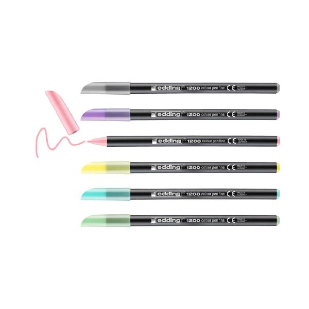Edding 1200 Pastel Pens (Pack of 6)
