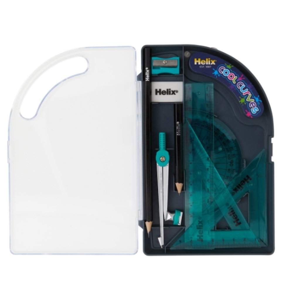 Helix Cool Curves Maths Set (Assorted Colours)
