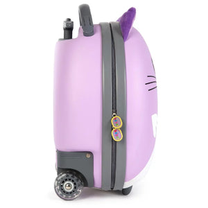 Boppi Tiny Trekker Kids Luggage Travel Suitcase Carry On Purple Cat
