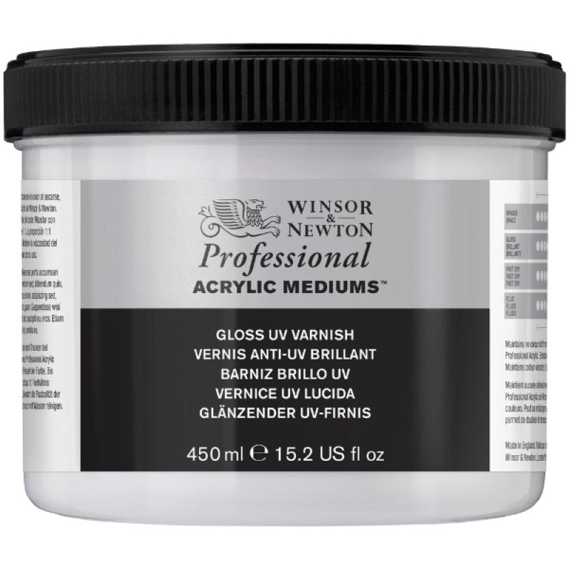 W&N Professional Acrylic Medium Gloss UV Varnish 450ml