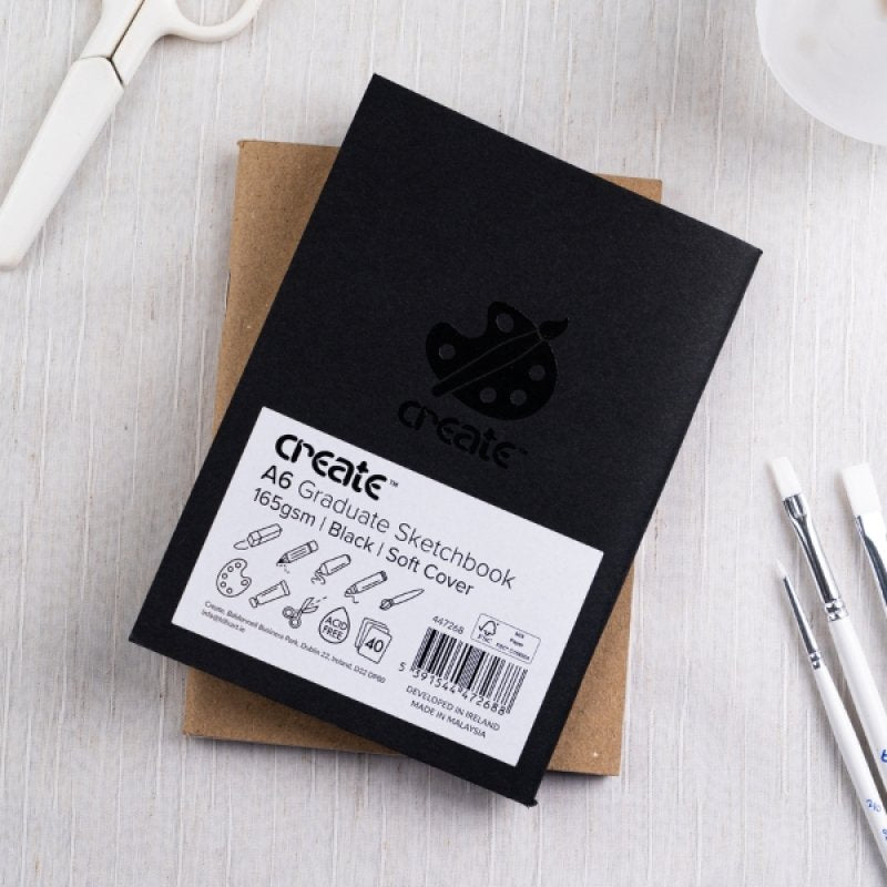 Create A6 Graduate Sketching Pad Black