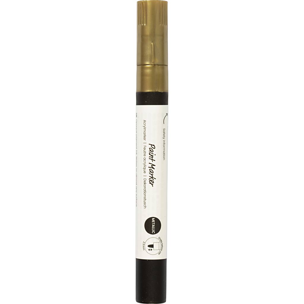 Decorative Marker Metallic line 25mm - Gold