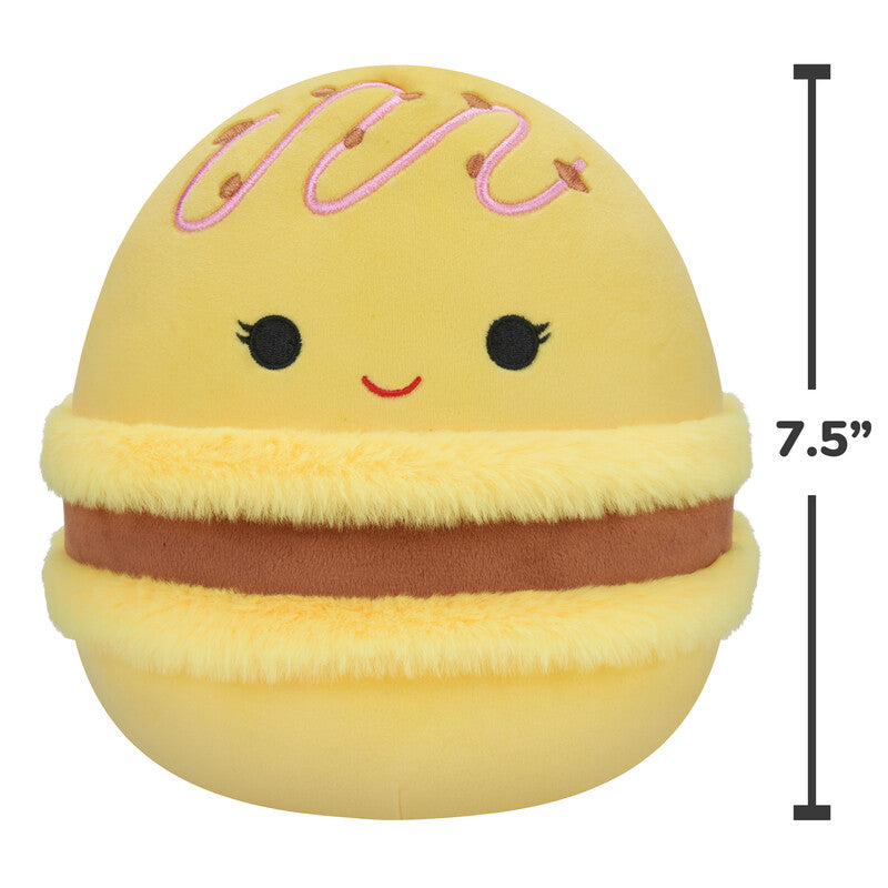 Squishmallow 7.5 Inch Lemon And Chocolate Macaron
