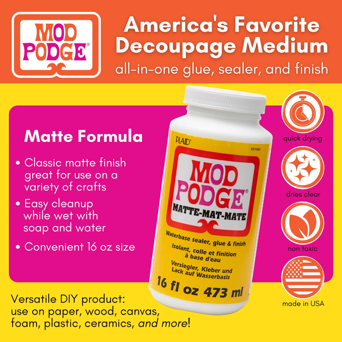 Mod Podge Matte 16oz /473ml