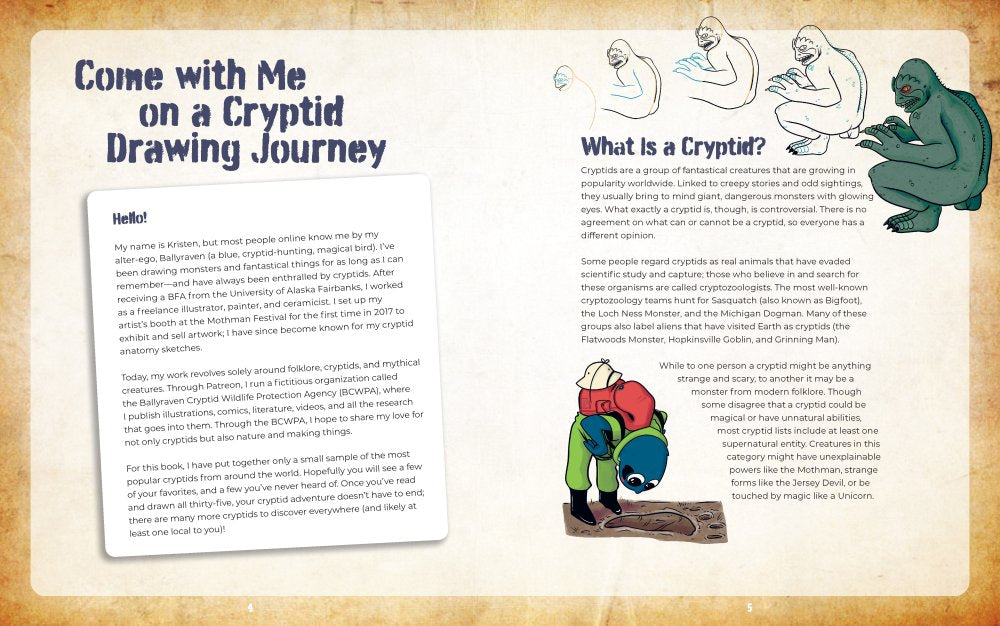 Learn to Draw Cryptid Creatures Book