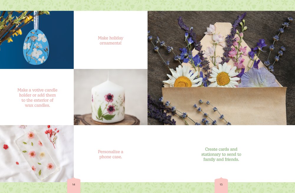 Beautiful Botanicals Pressed Flower Crafts Kit & Book