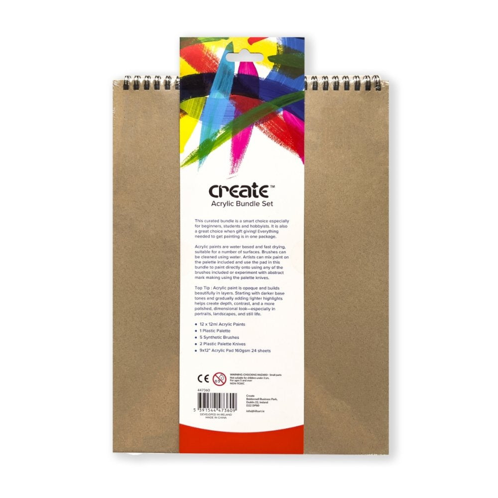 Create Acrylic Paint Bundle (21 Piece Set)