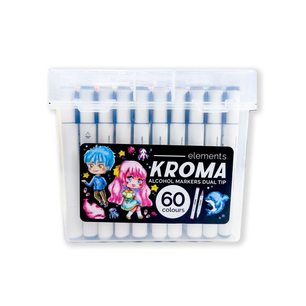 Elements Kroma Alcohol Markers Box Set (60 Pieces)
