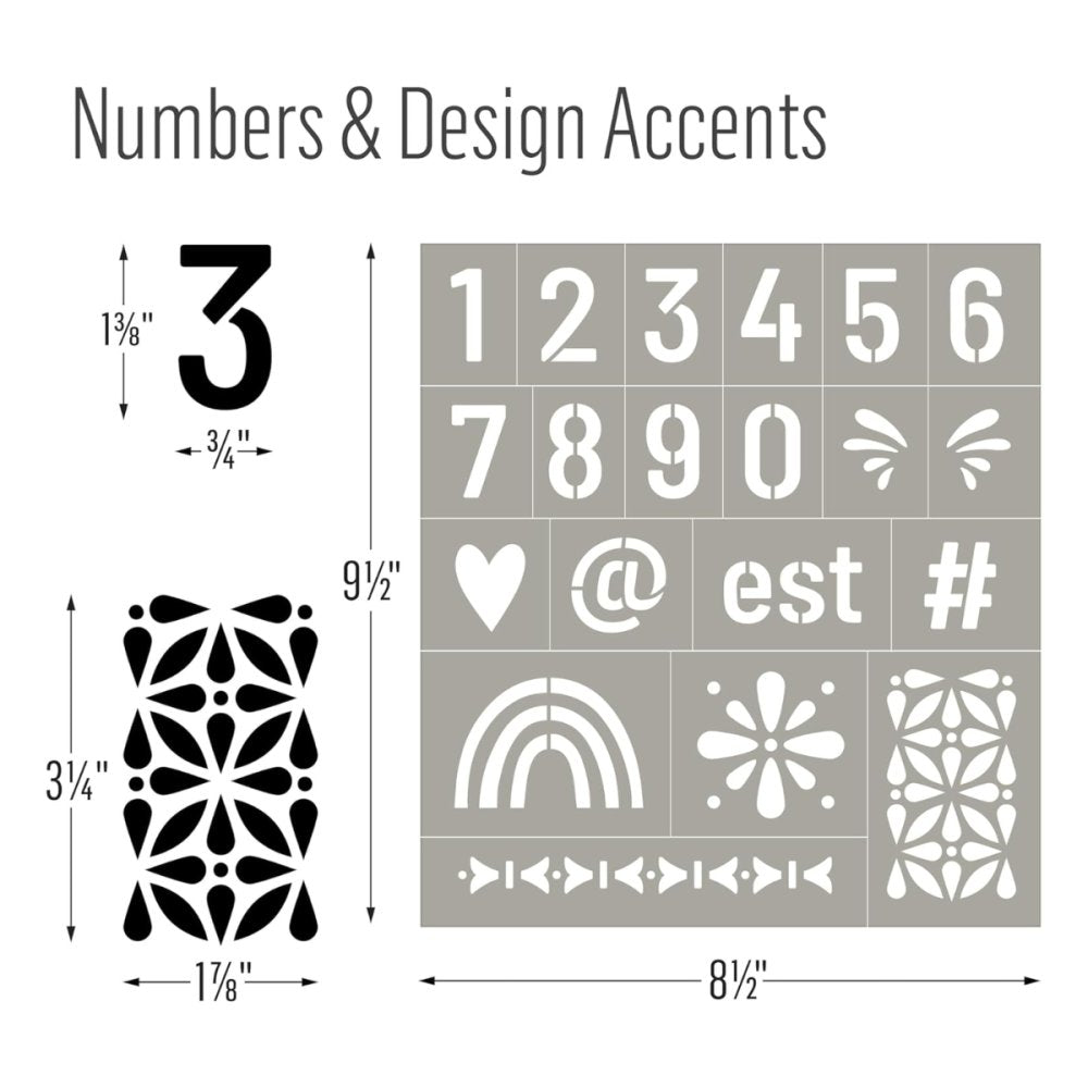 FolkArt Adhesive Stencils - Block Letters (3 Pieces)