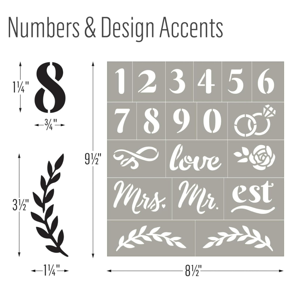 FolkArt Adhesive Stencils - Script Letters