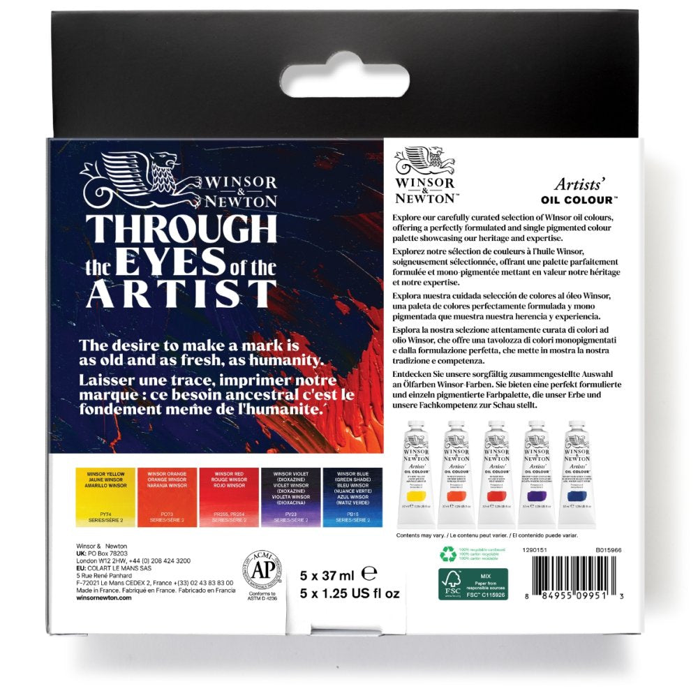 Winsor & Newton Artists Oil Colour - Winsor Set (5x37ml)