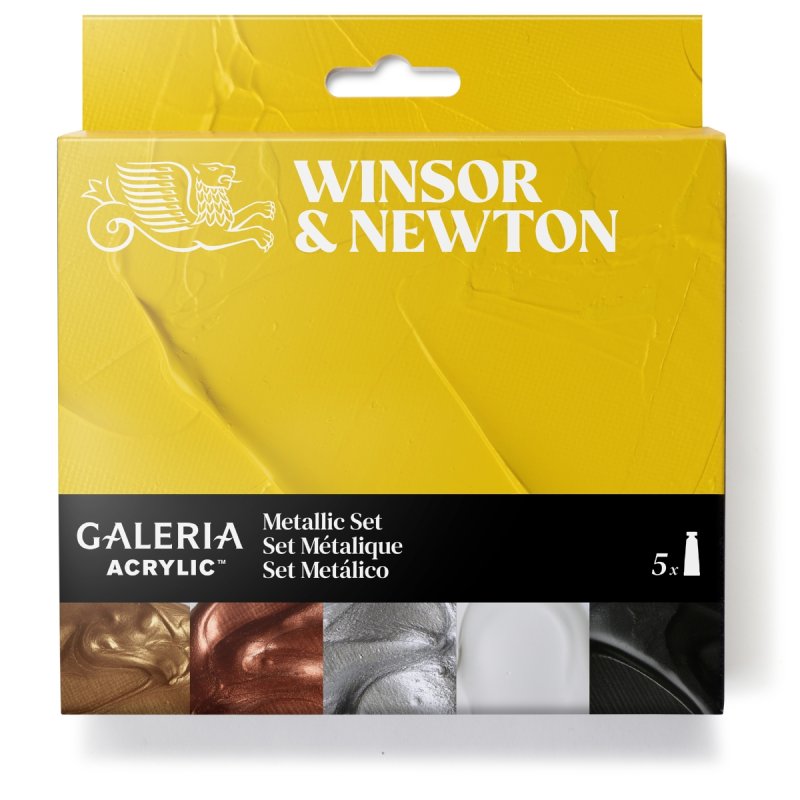 Winsor & Newton Galeria Acrylic Colour - Metallic Set (5x60ml)