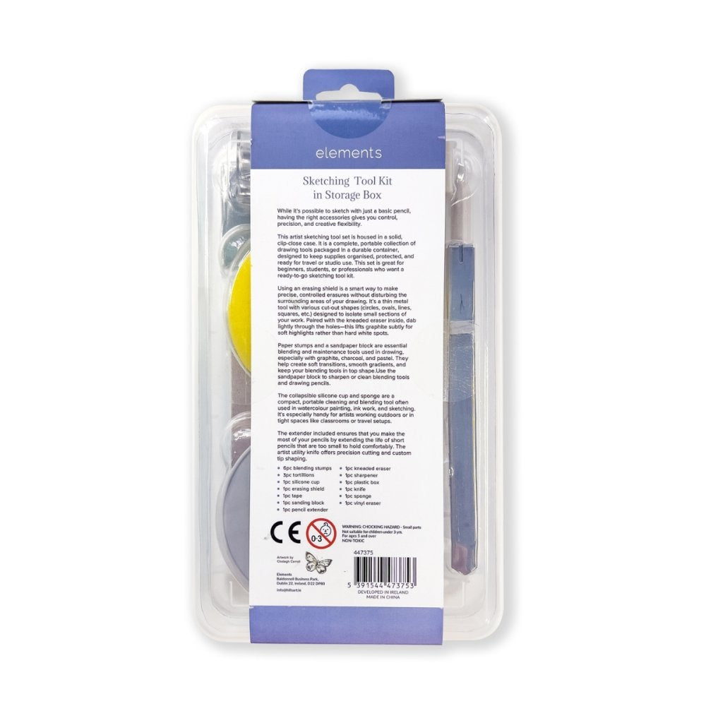 Create Sketching Tools Set with Storage Box (20 Pieces)