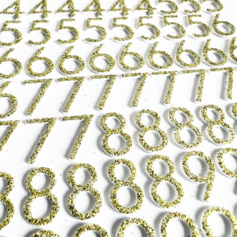 Love To Craft Number Stickers - Gold (133 Pack)