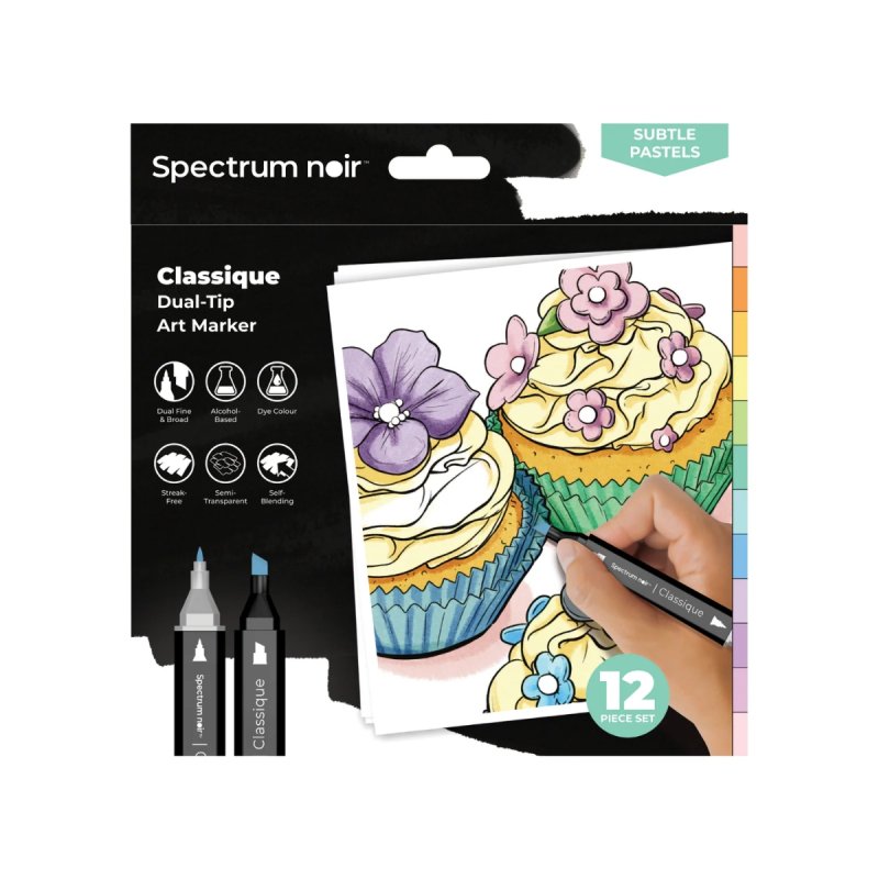 Spectrum Noir Classique Markers - Pastel (12 Pack)
