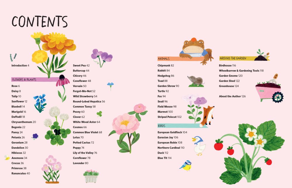 Drawing Class: Flowers and Friends In The Garden Book