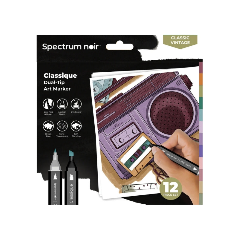 Spectrum Noir Classique Markers - Classic Vintage (12 Pack)