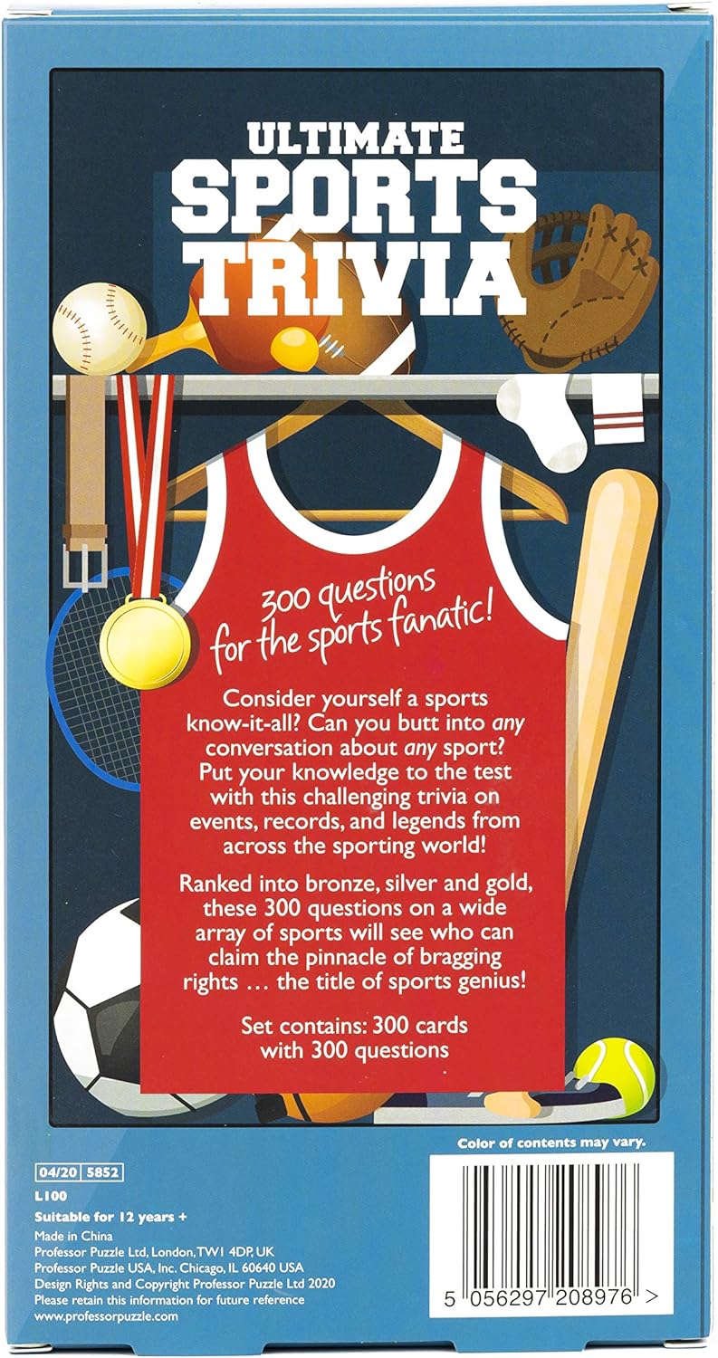 Professor Puzzle Sports Trivia Quiz Card Game