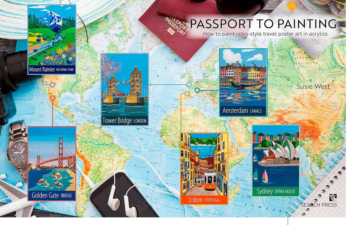 Passport to Painting: Retro-style Travel Poster Art Book