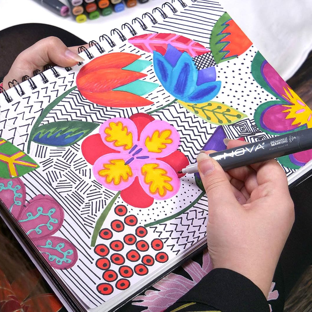 Nova Designer Dual Tip Alcohol Markers - Social Blends (24 Pack)