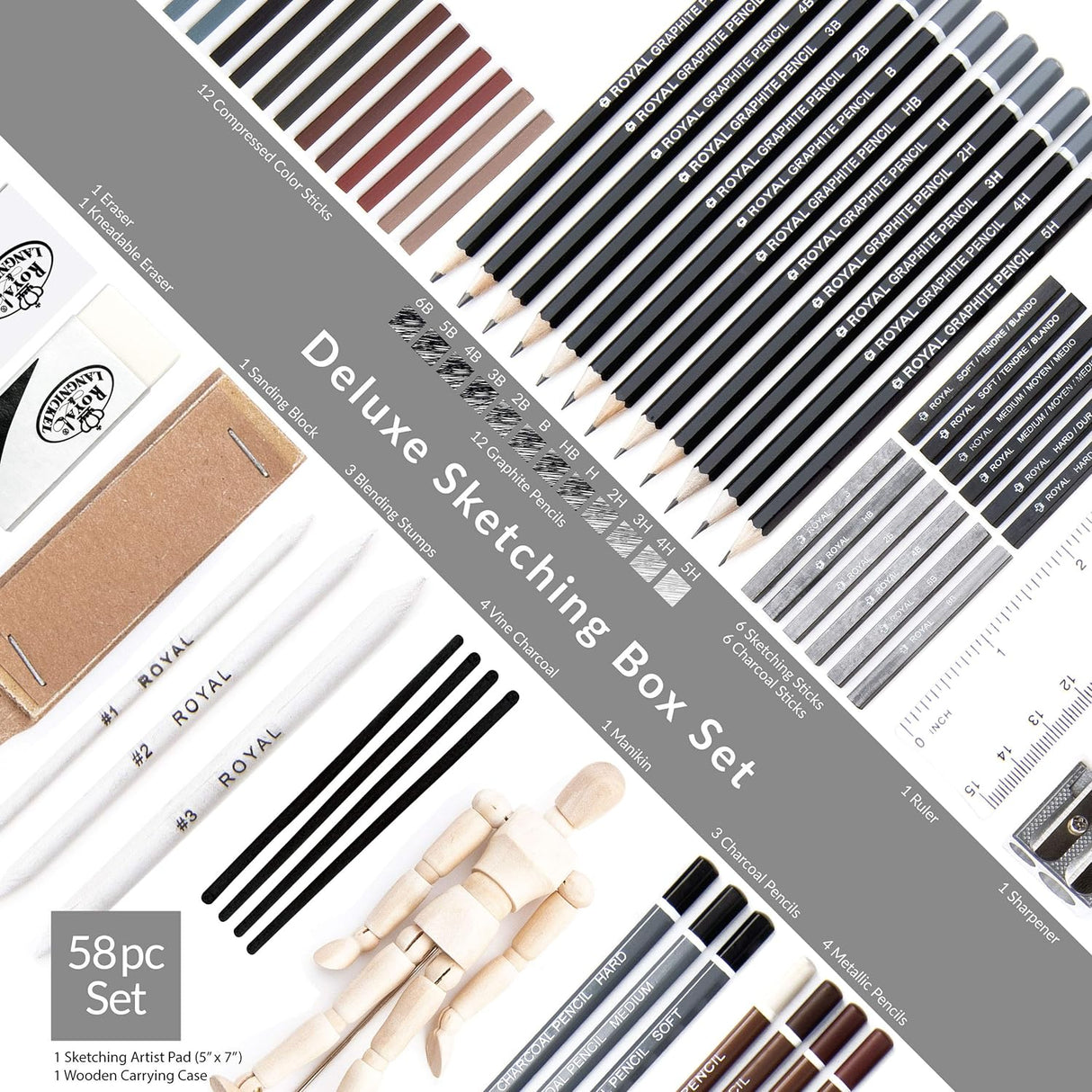 Royal & Langnickel Essentials Sketch Box Set