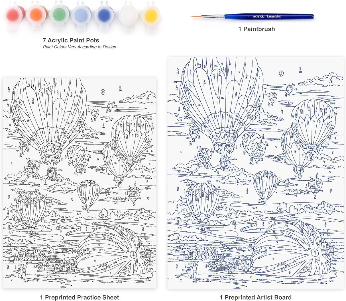 Royal & Langnickel Painting By Numbers Junior Hot Air Balloons