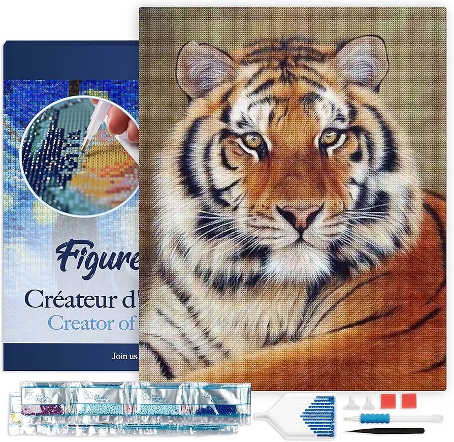 Diamond Art Kit 40x50cm - Tiger Eye