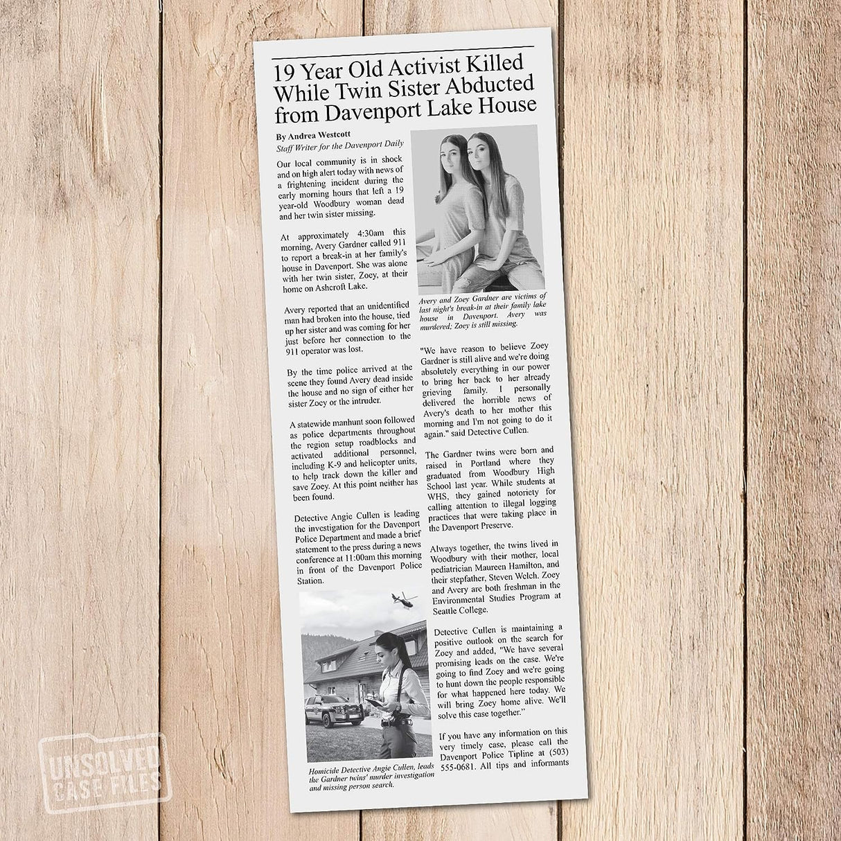 Unsolved Case Files: Avery Gardner