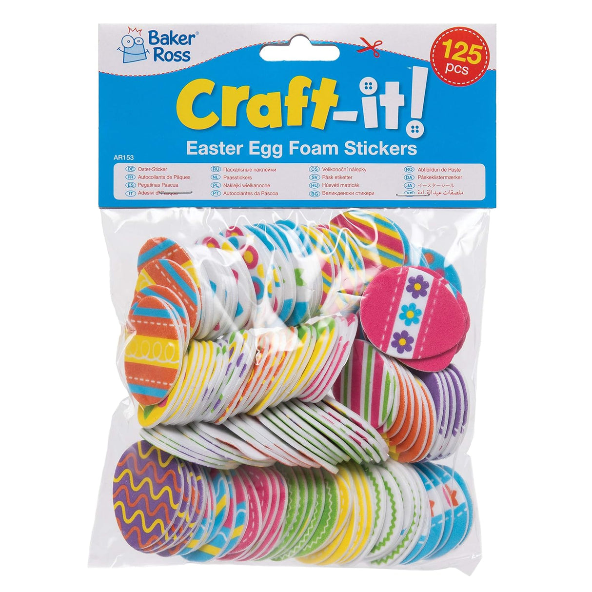 Easter Egg Foam Stickers (Pk.125