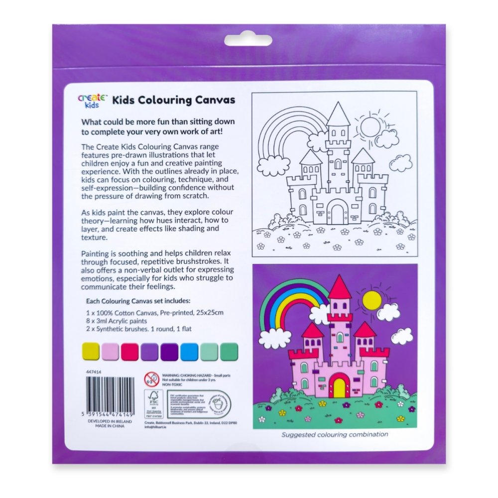 Create Kids Colouring Canvas - Enchanted Castle