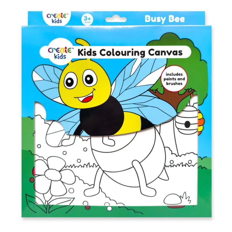 Create Kids Colouring Canvas - Busy Bee