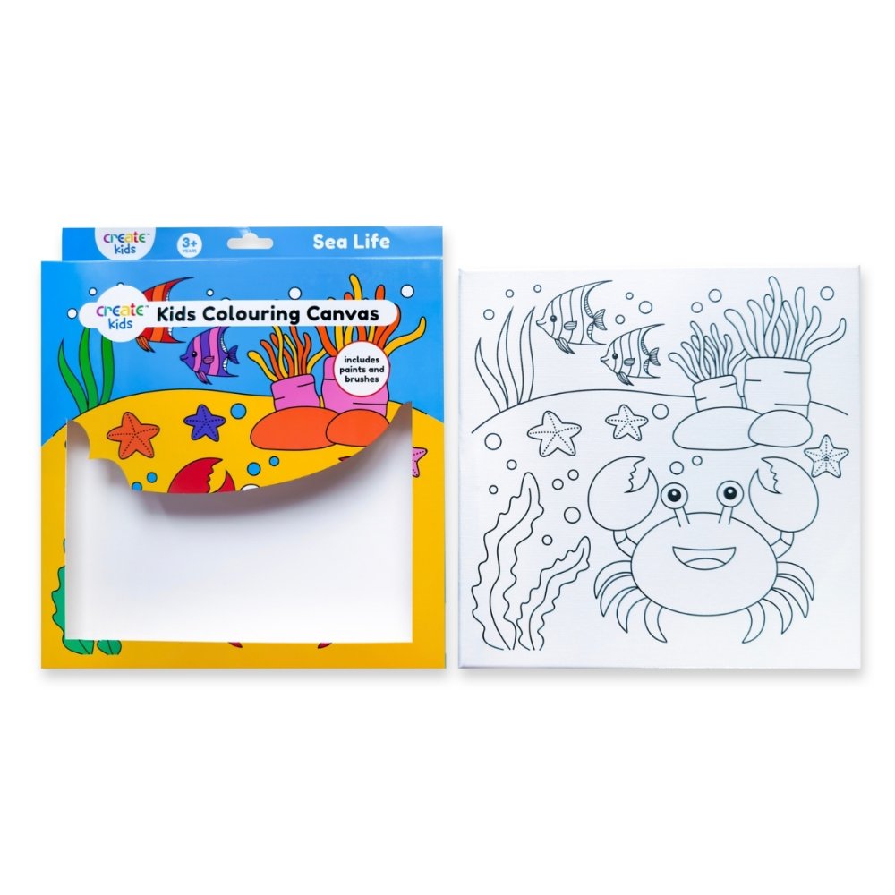 Create Kids Colouring Canvas - Sea Life