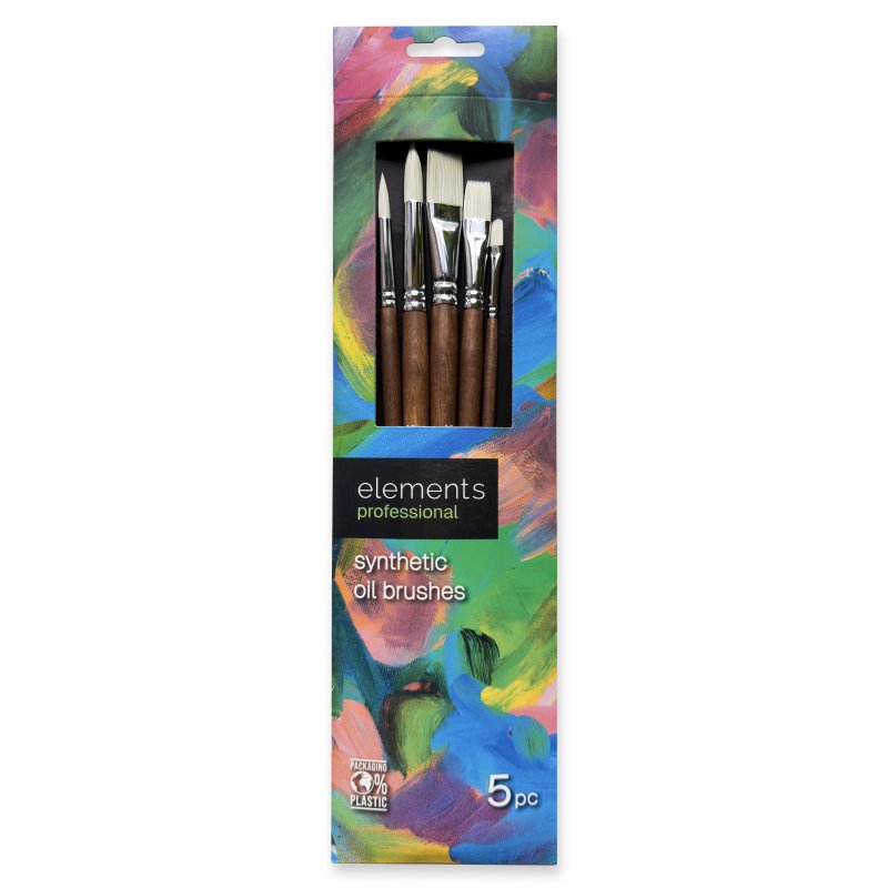 Elements Professional Oil Brush (Pack of 5)