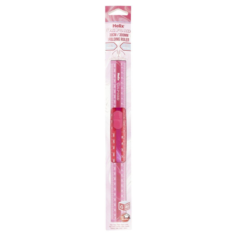 Helix Oxford Folding Ruler 30cm - Pink