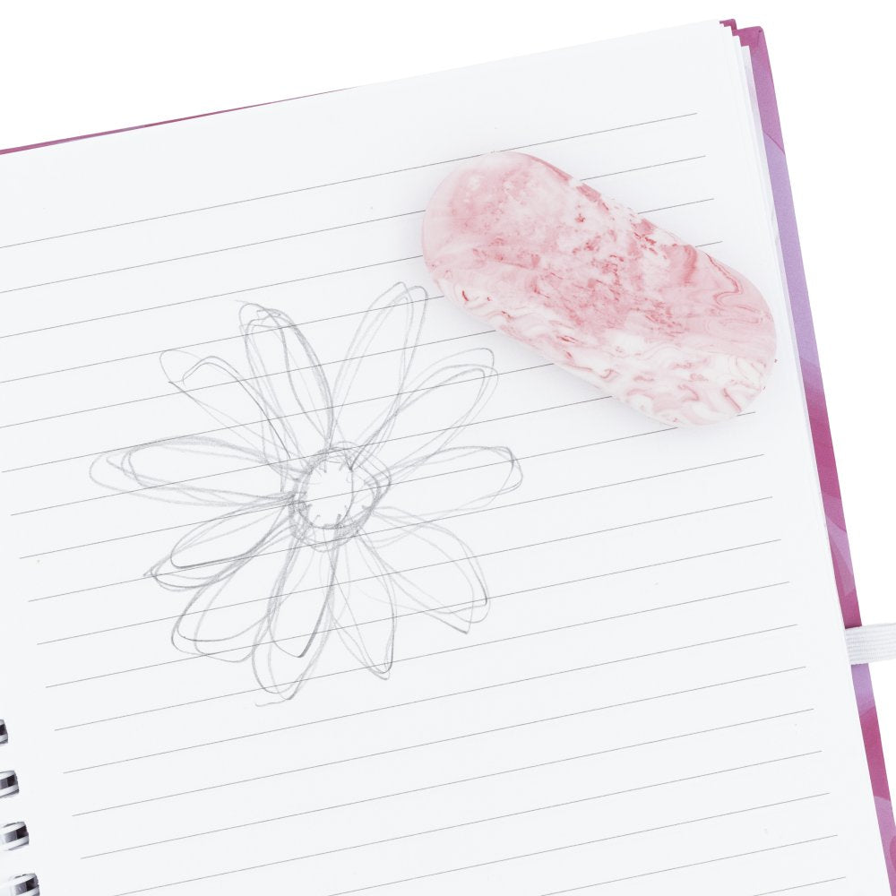 Helix Oxford Eraser Twin Pack - Marble Pink