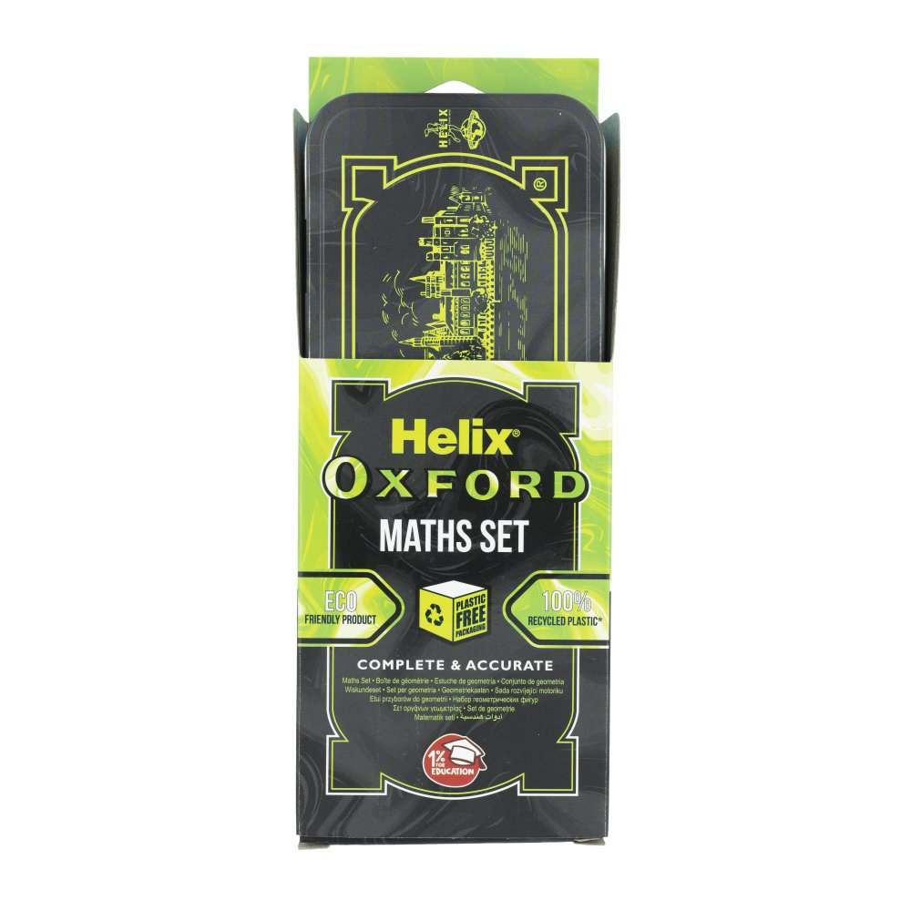Helix Oxford Maths Set in Tin - Marble Green