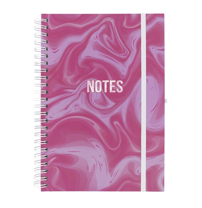 Helix Oxford Spiral Notebook A5 - Marble Pink