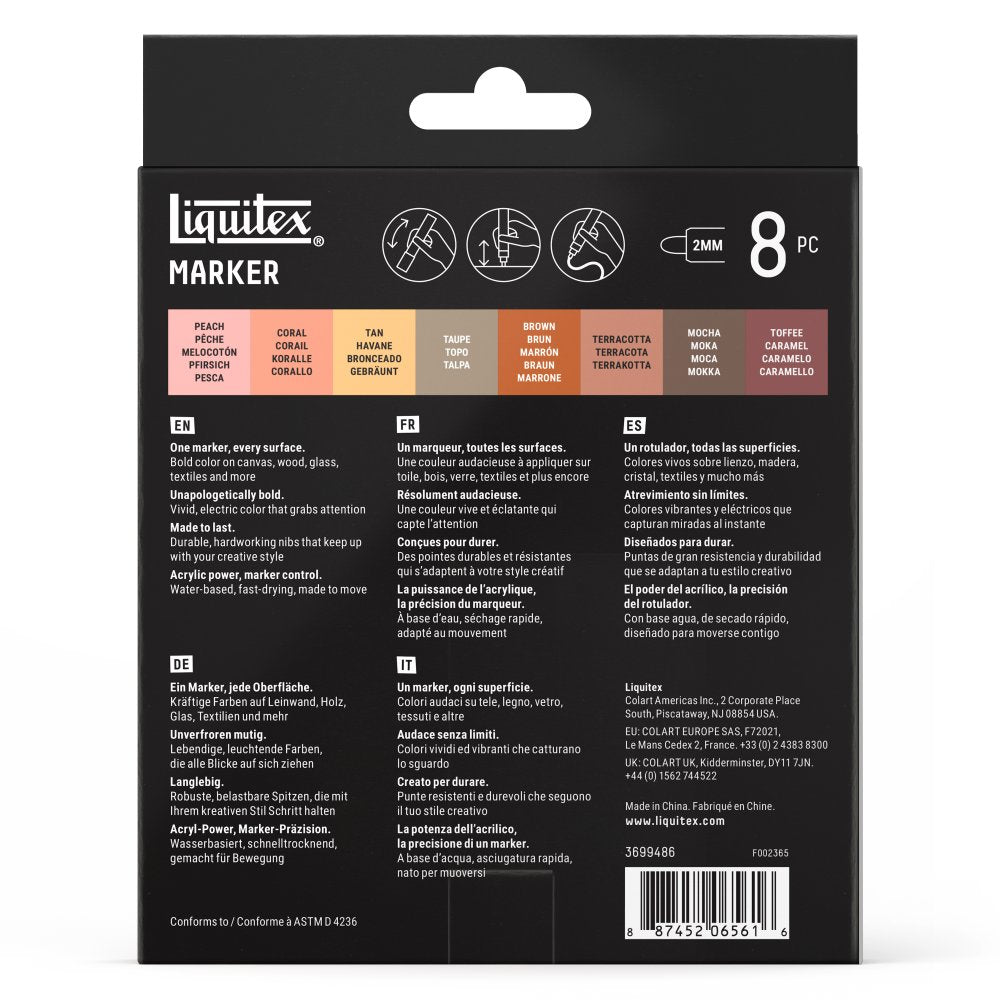 Liquitex Marker Set - Portrait (8 x 2mm)