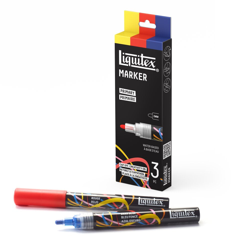 Liquitex Marker Set - Primary (3 x 2mm)