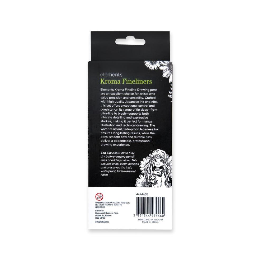 Elements Kroma Fineliners Brush Pens (5 plus 1 Free)