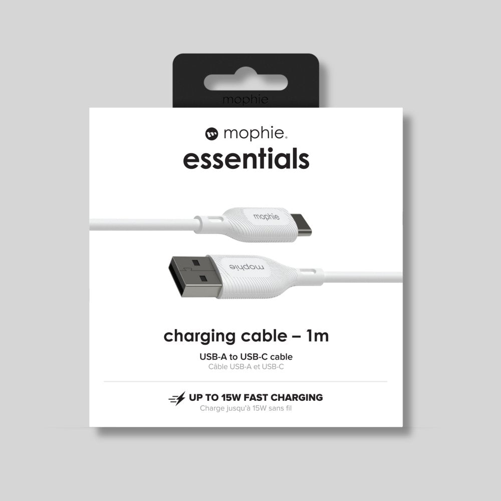 Mophie Essentials Charging Cable USB-A to USB-C 1m - White