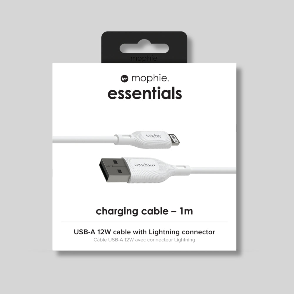 Mophie Essentials Cable USB-A to Lightning 1m - White