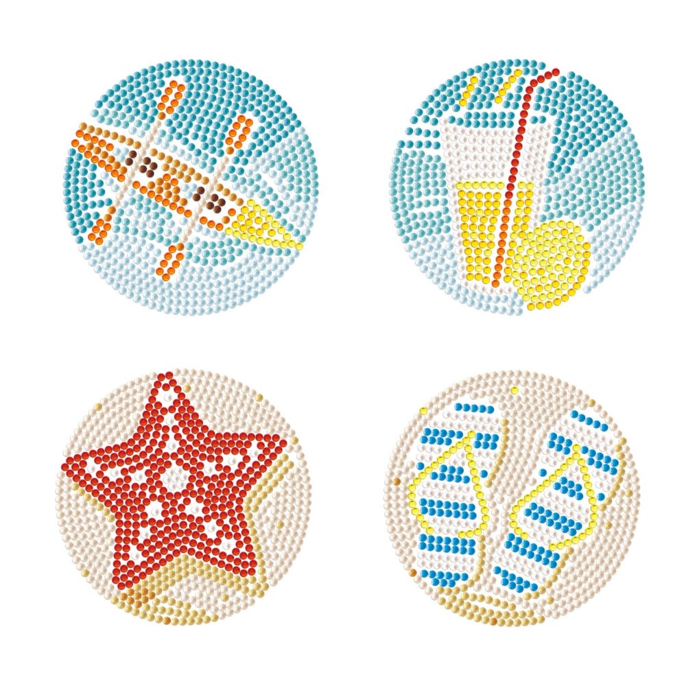 Diamond Dotz Coaster 10x10cm Kit - Vacation (4 Pack)
