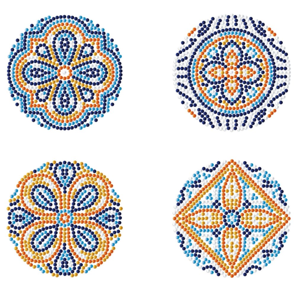 Diamond Dotz Coaster 10x10cm Kit - Portuguese Tiles (4 Pack)