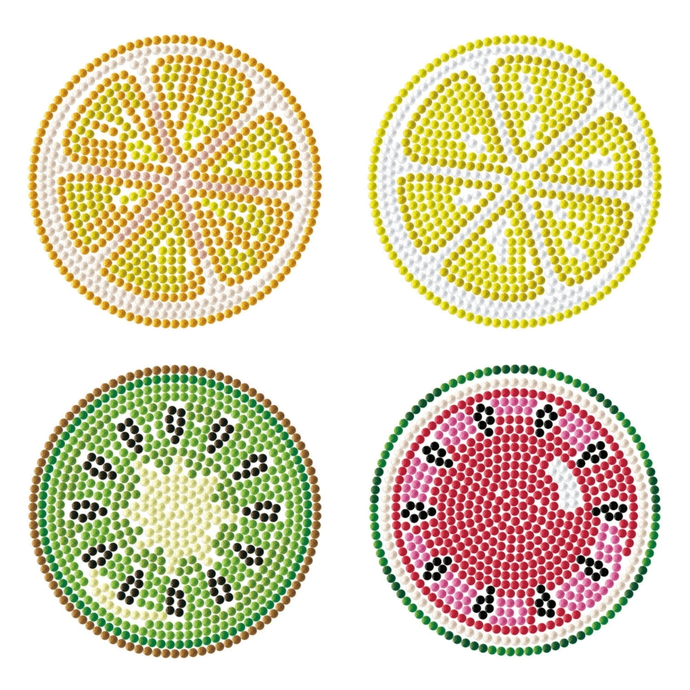 Diamond Dotz Coaster 10x10cm Kit - Tutti Frutti (4 Pack)
