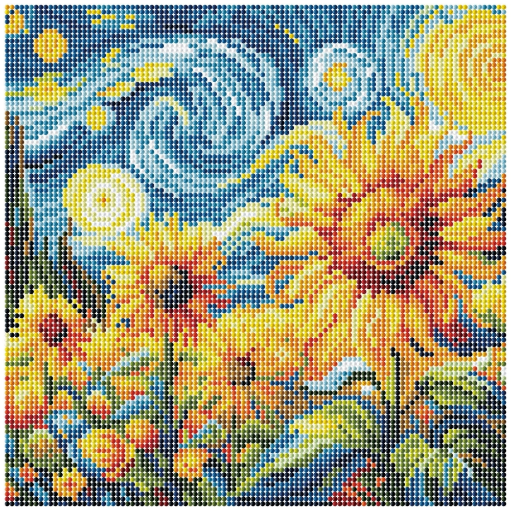 Diamond Dotz Stretched Canvas 30x30cm Kit - Sunflowers