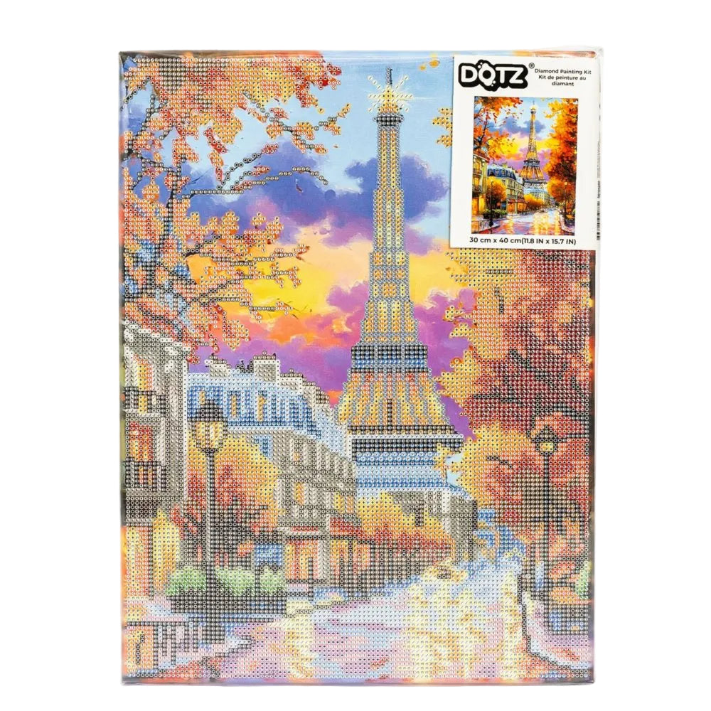 Diamond Dotz Stretched Canvas 30x40cm - Eiffel Autumn Glow