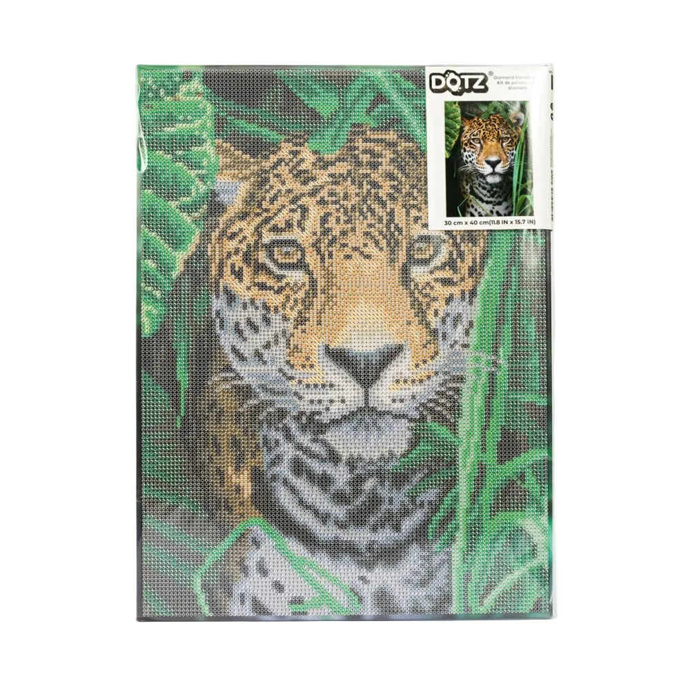 Diamond Dotz Stretched Canvas 30x40cm Kit - Jaguar Jungle